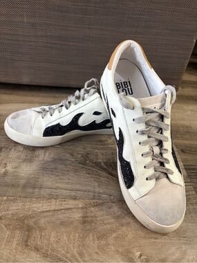 Anthropologie Bibi Lou Gamin Flame Sneaker Leather
